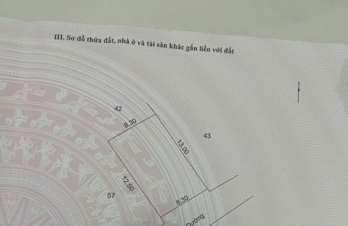 Bán lô đât dân 105m mặt tiền 8.3m đường rộng 5m cách vành đai 4 khoảng 300 giá đầu tư